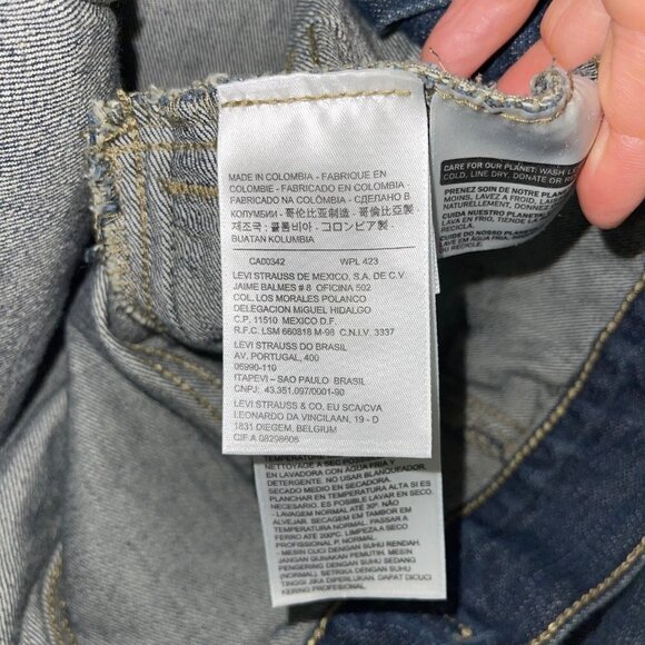 Levi's Women's Denim Trucker Jacket Blue Size Small Pure Cotton Cuffs Buttons - Picture 14 of 15